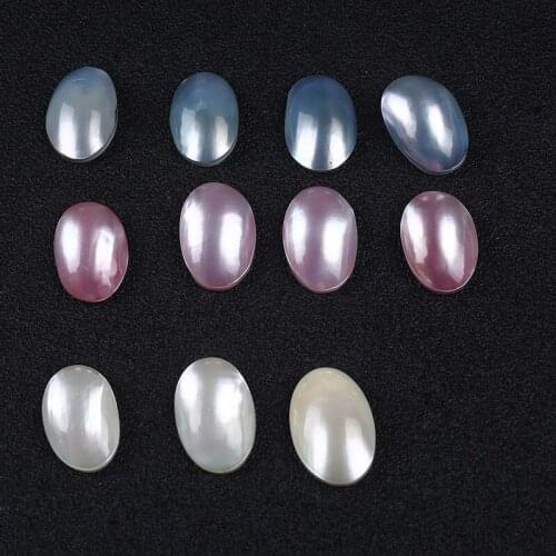 Natural Oval Shape Mabe Pearl Mother Of Pearl Loose Pearl