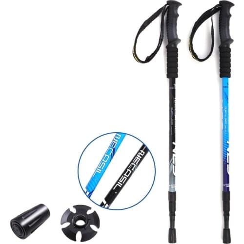 Fonoun Walking Sticks Climbing Alpenstock 65-135cm Antiskid Wear Resistance Light Shock Absorption FG36