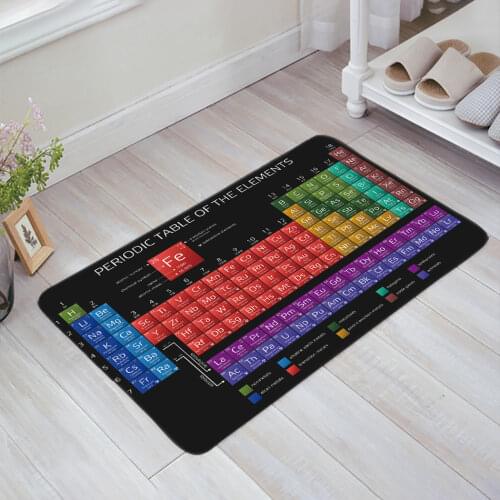 Periodic Table Of Elements Chemistry Doormat Non-slip Rug Soft Bath Mats Bathroom Supplies Carpet Living Room