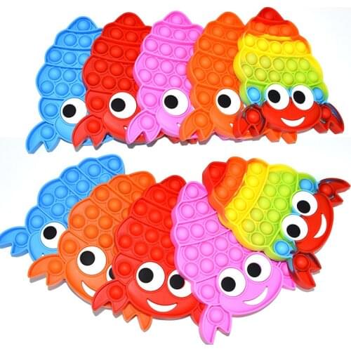 Pop it Hermit crab,Press The Bubble,Silicone Pressure Decompression Toy,Logical Thinking Training, Parent-Child Board Game