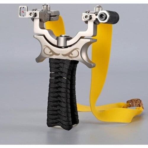Stainless steel Slingshot Powerful Catapult Professional shooting outdoor Hunting Slingshot Catapult bow Rotating bow head