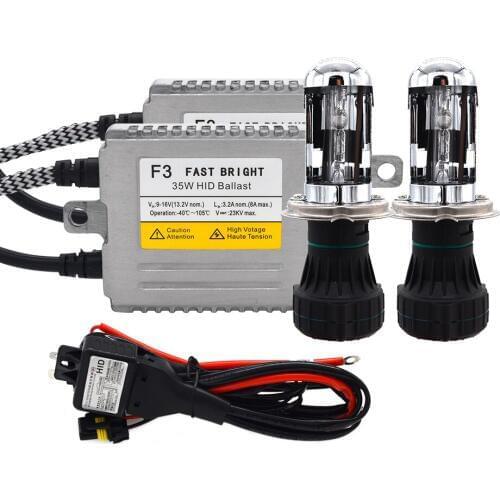 SKYJOYCE Bixenon H4 Xenon HID Kit Hi/Lo Beam 35W HID Replacement Cnlight H4-3 Headlamp 4300K 6000K 35W F3 DLT Xenon Ballast Kit
