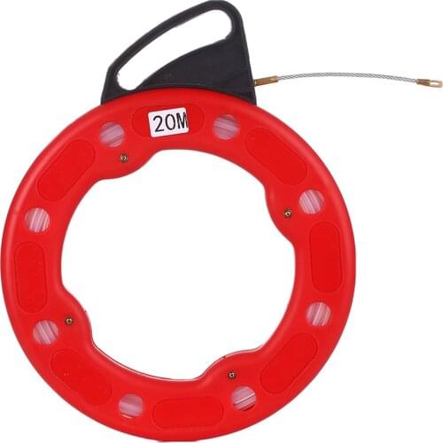 Fiberglass Fish Tape Reel Puller Conductive Electrical Cable Puller with Impact Case Electric or Communication Wire Puller Use