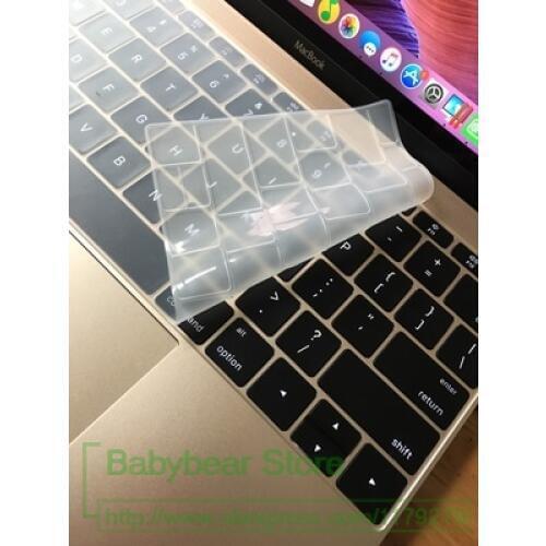 US version English language letter Silicone keyboard cover for macbook air 12 inch A1534 Protector Sticker 12'' film