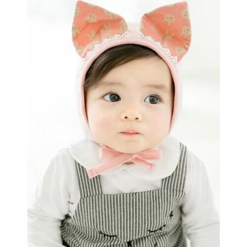 Newborn Baby Infant Spring Hat Ear Protection Toddler Wool Ear Knitting Hats Lovely Warmer Caps Kids Hats New