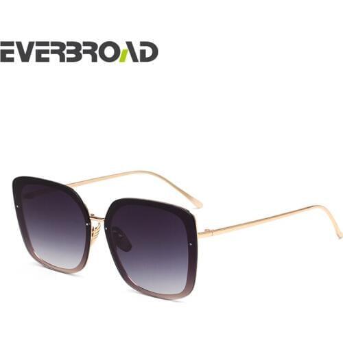 EVERBROAD Most Hot Dreamlike Lady Sunglasses Hollywood Blue Sunglasses Women Men EV2784