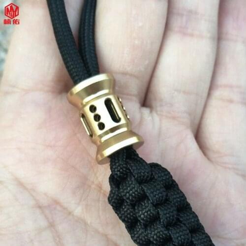1PCS Mechanical Wind Brass Knife Bead EDC Lanyard Pendant Outdoor Survival Landing Drop Paracord Knife Bead Backpack Accessories