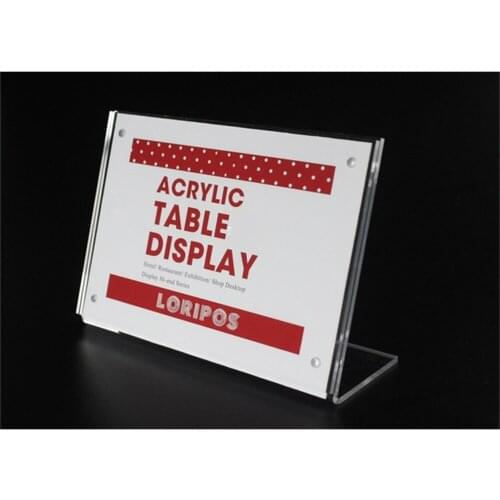 178*128mm 20pcs L strong magnetic advertising tag sign card display stand Acrylic table Desk menu price Label Holder Stand
