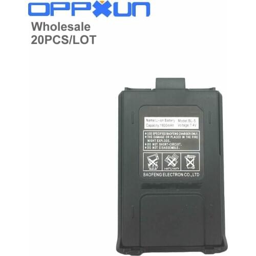 20PCS 1800mah BL-5 Original Li-Ion Baofeng uv5r Battery For Radio Walkie Talkie Accessories Baofeng UV-5R Uv-5re 5ra Uv 5r