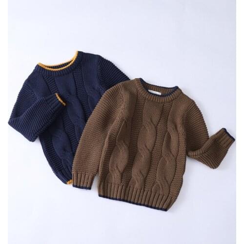 2020 Warm Autumn Round Neck Pullover Childrens Sweater Fashion All-Match Boys Winter Clothes Cotton Tops For Girls 4-10 Years