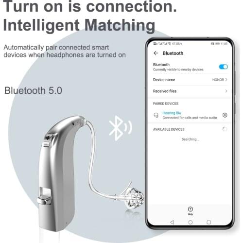 2021 Best Bluetooth 20 Channel Digit Rechargeable Hearing aid BTE Ear Hearing Aids Audifonos Sound Amplifier for The Deafness