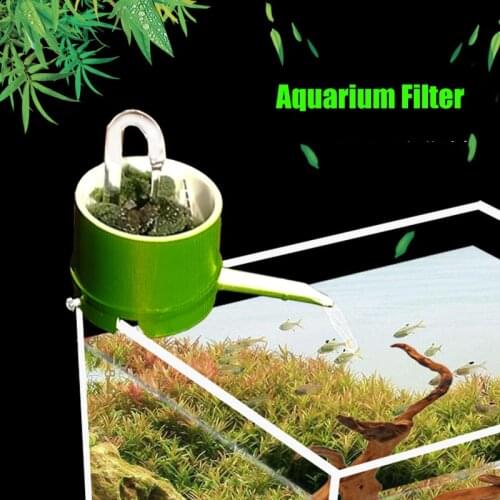 ABS Aquarium Filter Box Bamboo Tube Type Water Flow Device Small Top-mounted External 3-IN-1 Fish Tank Filter Water Purification