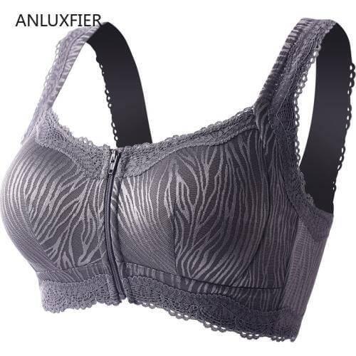 H9721 Artificial Prosthesis Bra After Breast Cancer Surgery No Steel Ring Lingerie Front Zipper Light Soft Breathable Underwear