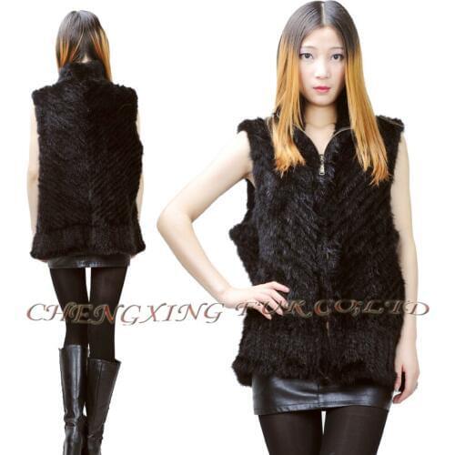 CX-G-B-133B Fashion Knitted Genuine Fur Mink Vest ~ DROP SHIPPING