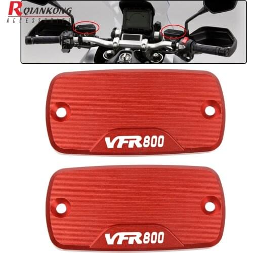 FOR HONDA VFR 800 VFR800 1998 1999 2000 2001 2002-2014 CNC Aluninum Motorcycle Front Brake and Clutch Fluid Reservoir Caps Cover