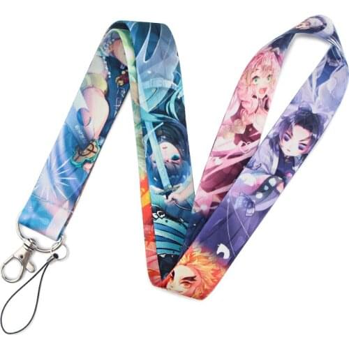 ER273 High Quality Cool Cartoon Style Anime Lovers Key Chain Lanyard Neck Strap For USB Badge Holder DIY Hang Rope