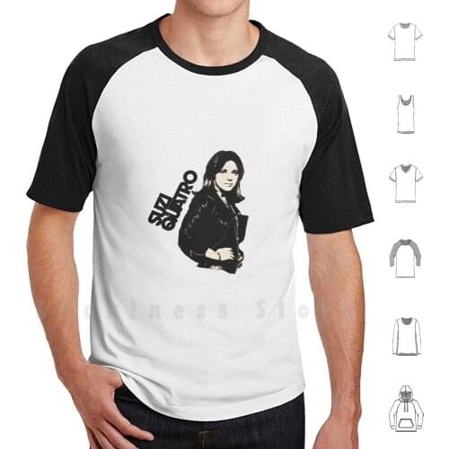 Suzi Quatro T Shirt DIY Cotton Big Size S-6xl Suzi Quatro Girl Rock Riot Girl Guitar Bass