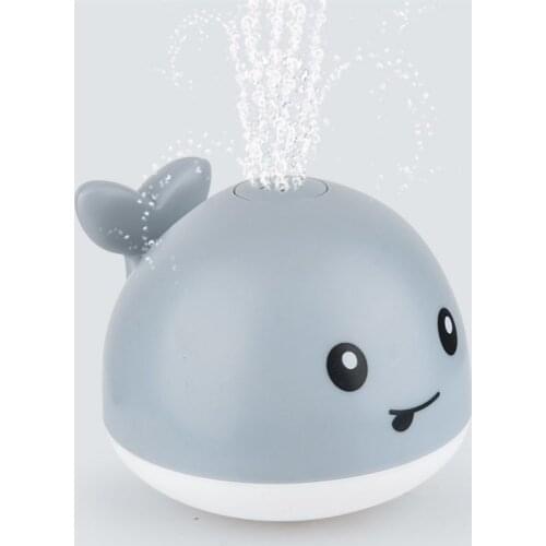 Creative Water Spray Bath Toy Whale Shape LED Light Water Spray Ball Baby Bath Water Toys For Kids Gift Automatic Induction Toys