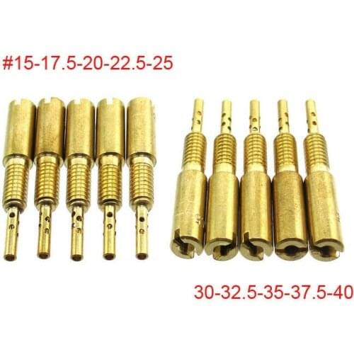 Motorcycle Carburetor Main Jet Kit Carburetor Pilot Slow Jets #15-25 #30-40 For Mikuni 34 HS40 HSR VM28/486 TM40 HSR42 HSR45