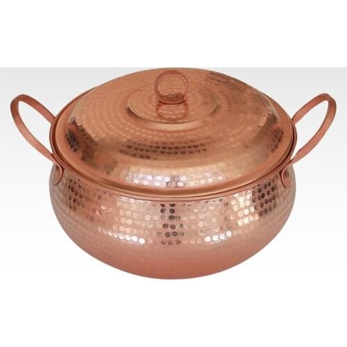30% H 1pcs Pure Copper Pot Stew Steam Soup Purple Deep Casserole Handmade with 2 Ears High Quality 18cm/22cm/24cm/26cm/30cm