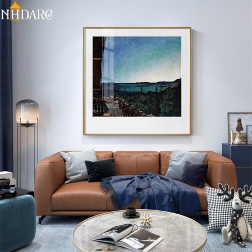 Classical Oil Painting Landscapes Square Posters and Prints Canvas Painting Art Wall Pictures for Living Room Home Decor