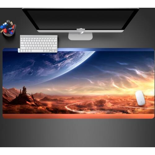 Hot Selling Extra Large Mouse Pad Desert Of Space Gaming Mousepad Anti-slip Natural Rubber Gaming Mouse Mat with Locking Edge