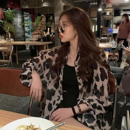 Mazefeng Leopard Blouses