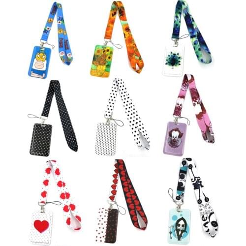 Cute cartoon Keys lanyards Car KeyChain ID Cards Pass Gym Mobile Phone Badge Kid Keys Ring Holder Jewelry Decorations