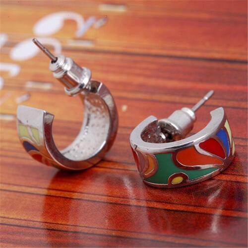 Water-Drop Moslem Islamic Design Alloy Enamel Jewelry Earrings,1pair/pack