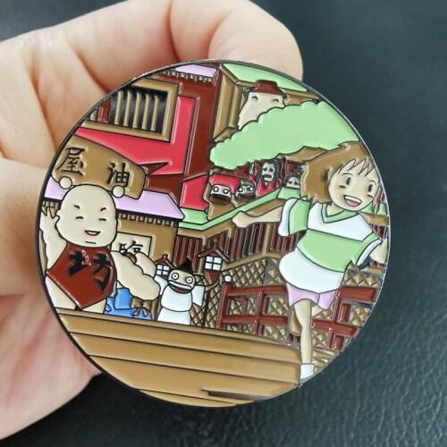 Spirited Away cartoon badge