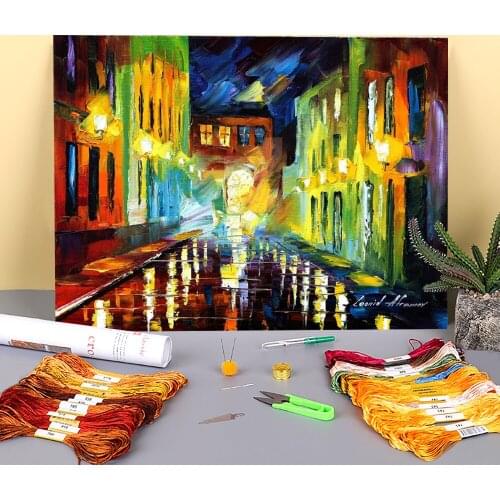 Selective Night Pre-Printed 11CT Cross Stitch Kit DIY Embroidery DMC Threads Sewing Painting Craft Handiwork Room Decor Magic