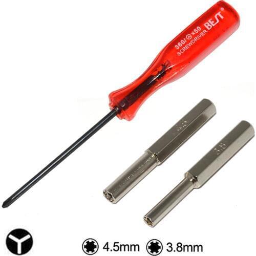 Xunbeifang Security Screwdriver Bit Set Gaming Accessories 3.8+ 4.5mm + Y Screwdriver Tool Open Cartridges for N64/SFC/GB/NES