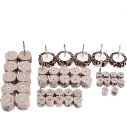 Dophee 49Pcs Dremel Accessories Set Sanding Flap Wheels Polishing Grinding Sanding Wheels Grit 80# 240# for Dremel Rotary Tools