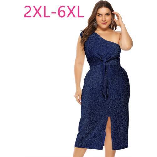 2021 summer new plus size long dress for women large slim tight sleeveless strapless sexy dresses belt blue white 4XL 5XL 6XL