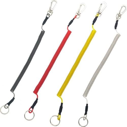 1.2/3m Wire Rope Camping Telescopic Burglar Chain Key Holder Tactical Keychain Outdoor Key Ring Return Retractable Key Chain
