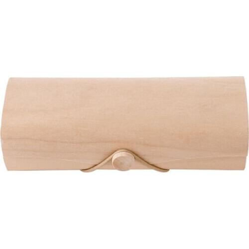 Portable Wooden Sunglasses Box Case Eye Glasses Clam Shell Protector 2XPC
