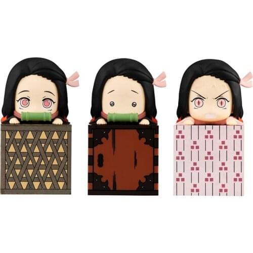 Pre-Sale Demon Slayer Kamado Nezuko Combination Cute Cartoon Character Model Anime Figure Q Version 10Cm Decoration Dolls Gifts