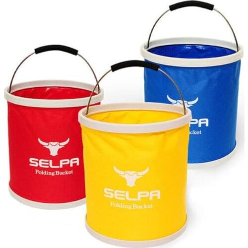 Outdoor folding bucket Fishing bucket Foldable car wash bucket Camping washing vegetables washing fruit bucket Portable bucke