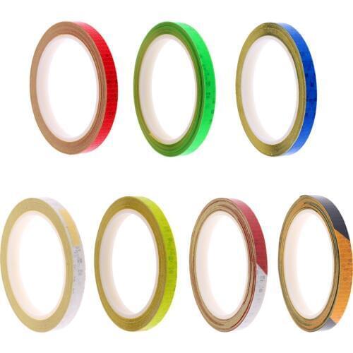 8m Reflective Bike Wheel Rim Stickers Bicycle Cycling MTB Motorcycle Reflector Tape DIY Decals Cycle Bike Bicycle Accessories