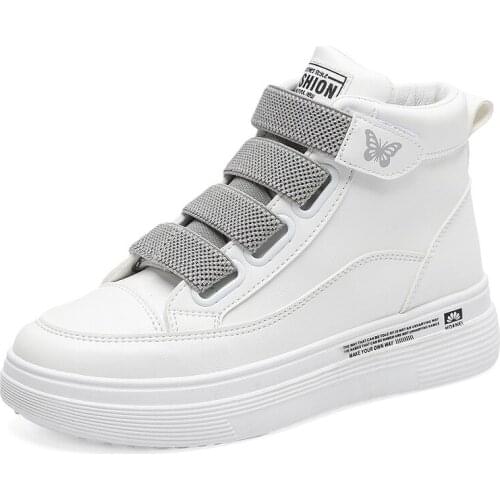 High-top Shoes White Shoes Spring and Autumn Students New Sports Trendy Womens Shoes