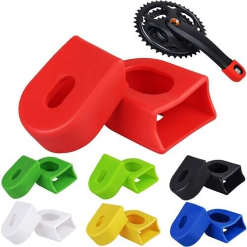 2Pcs Silicone MTB Bicycle Crank Arm Protector Cover Mountain Road Bike Universal Crankset Protective Caps Cycling Accessories