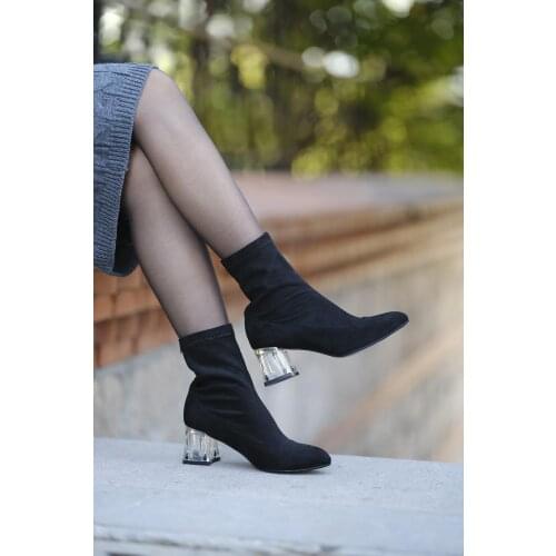 Loya Transparent Heels Stretch Women 'S Boots