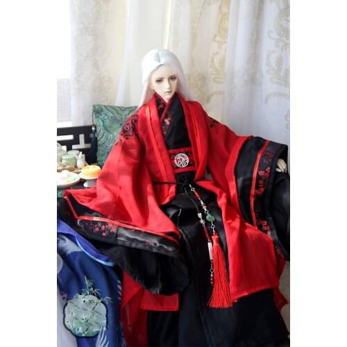 1/4 1/3 BJD Clothes Accessories Chinese Ancient Costume Hanfu Dress Warrior Outfit For BJD/SD ID72 Strong Uncle 80cm Doll A0697
