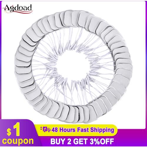 2mm Plug Tens Electrode Pads For Muscle Stimulator Tens Machine Self Adhesive Silicone ABS Square Electrode Sticker Pads 4cm*4cm