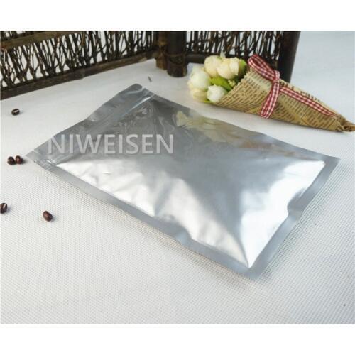 8.5x14cm Silver white Pure Aluminium foil ZipLock bag 100pcs Full mylar foil plastic pouches zipper resealable cereals sack pack