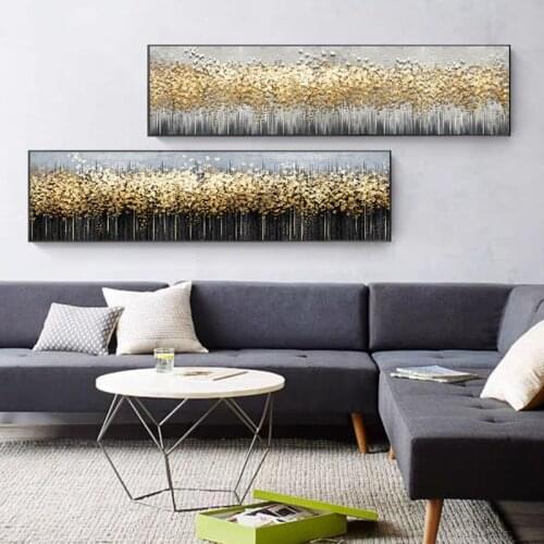 Abstract Yellow Leaf Canvas Painting Wall Poster Decorative Picture For Living Room Decoration Home Decor