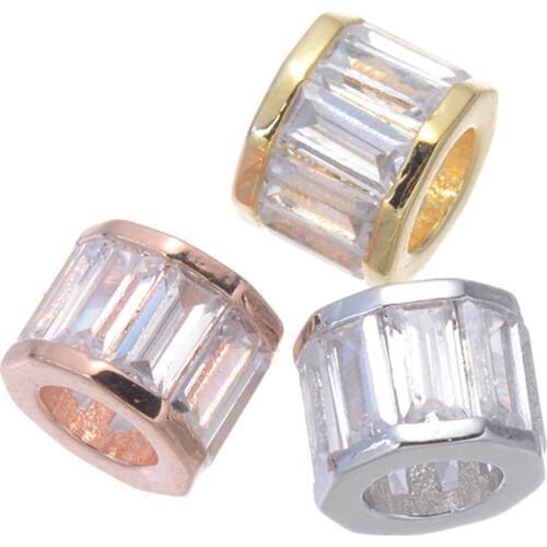 Juya Supplies For Jewelry Large Hole Full Crystal Beads Fit Original Bracelet Necklace Jewellery Making DIY Accessories Findings