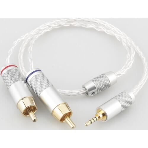 Audiocrast 2.5mm TRRS Balanced Male to 2RCA Male for Astell&Kern AK100II, AK120II, AK240