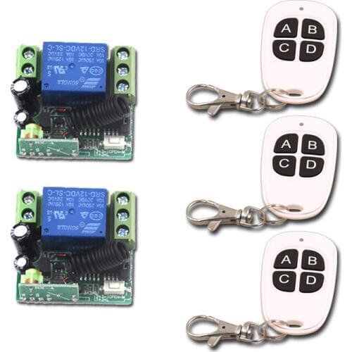 Wireless Remote Control Switch 1CH 10A Mini Relay DC 12V Remote Light LED ON/OFF Switch With Case 315Mhz/433Mhz