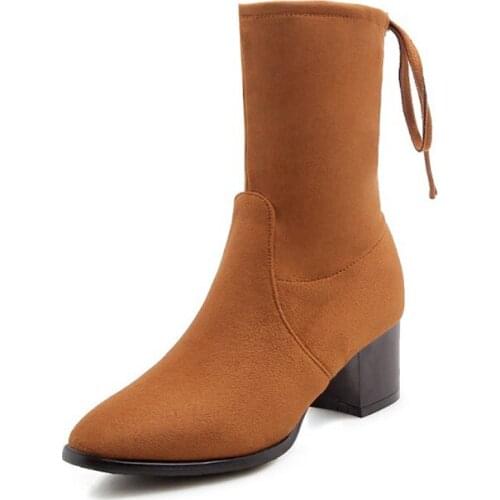 Big Size 11 12 13 14 15 16 17 Fashion of Fastener Shoe Boots with Lateral Heel Sleeve in Europe and America